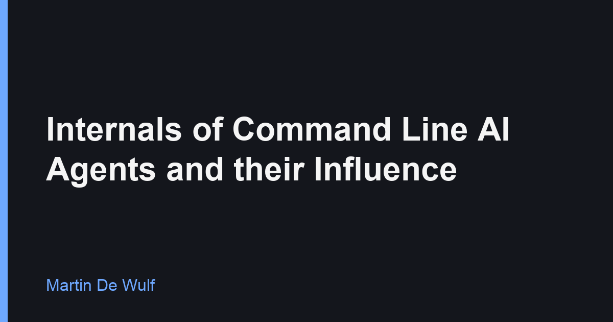 Internals of Command Line AI Agents and their Influence
